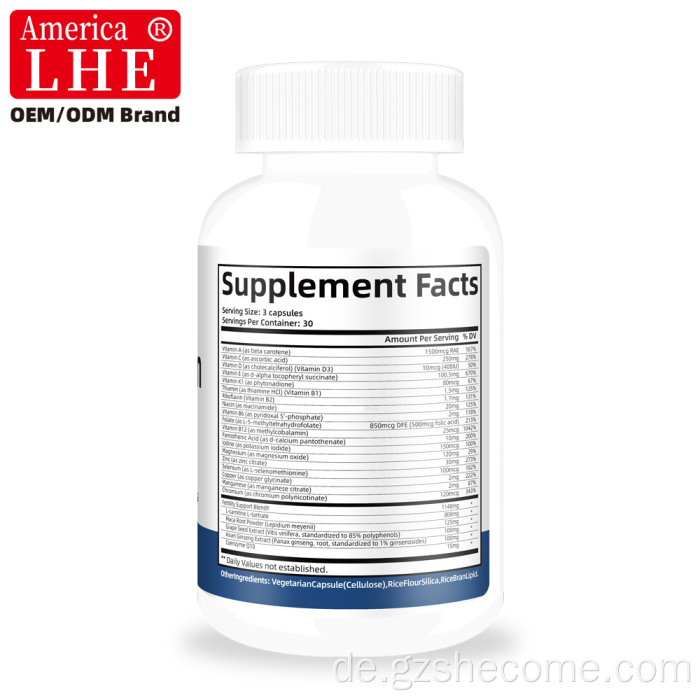 Shecome Herren-Multivitamin-Kapseln für reproduktive Gesundheit